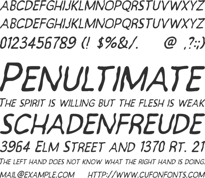 Exornight font preview