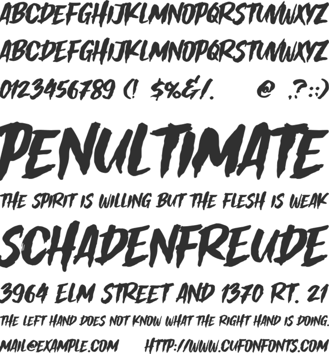 Ghostphobia font preview