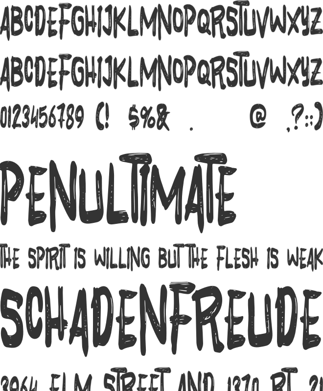 Nyctophobia font preview