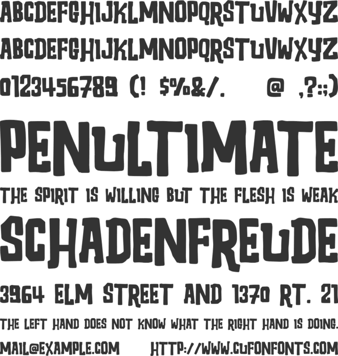 Autophobia font preview