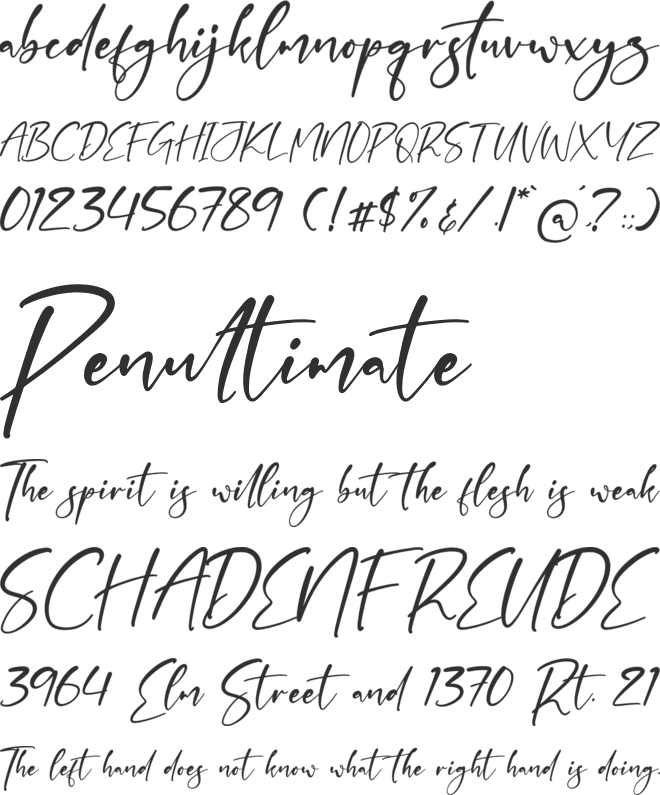 Smithen Goulding font preview