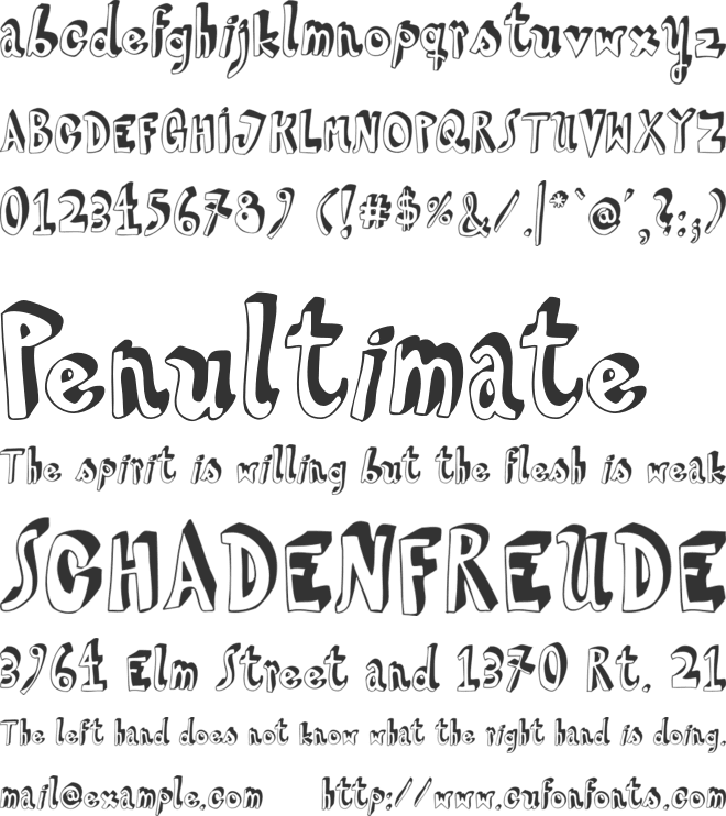 HVD Steinzeit font preview