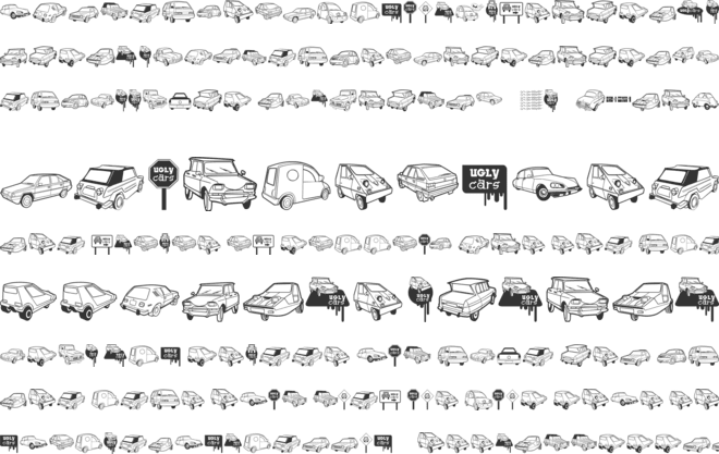 Ugly Cars font preview