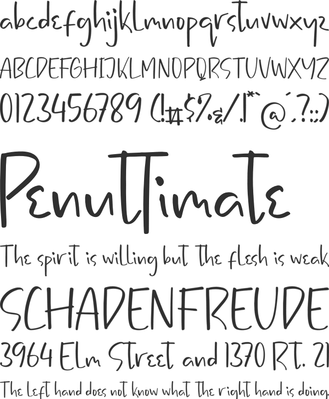 Marsden Noted font preview