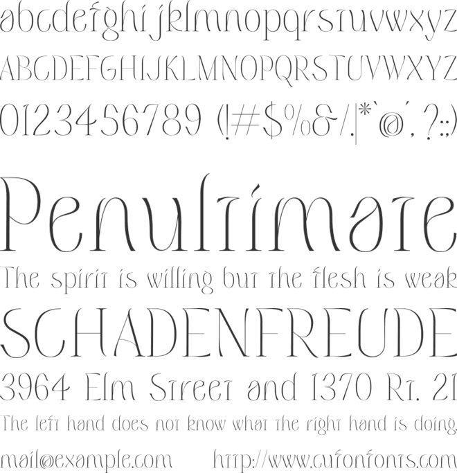 granolia font preview
