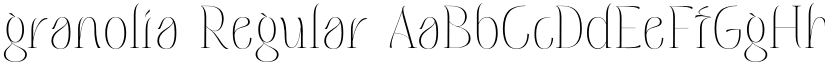 granolia Regular font