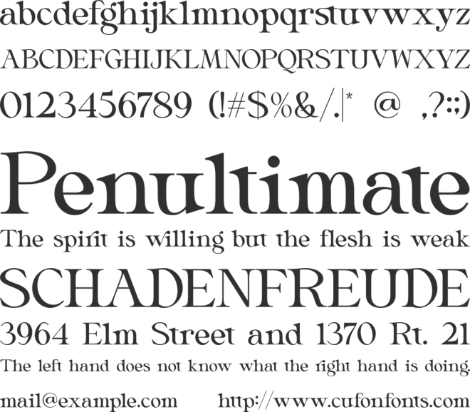 Glorine font preview