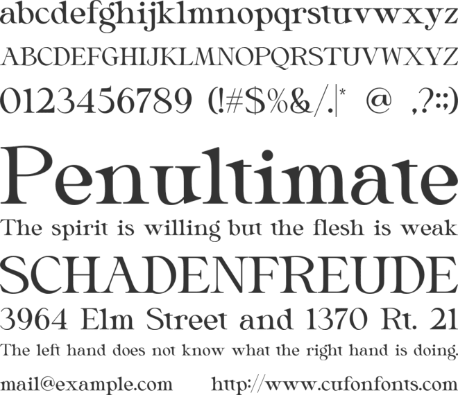 Glorine font preview