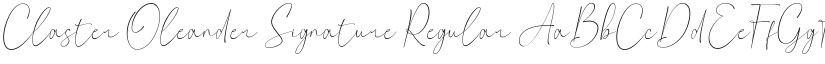 Claster Oleander Signature Regular font