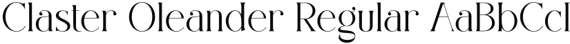 Claster Oleander Regular font