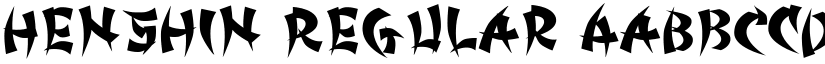 Henshin Regular font
