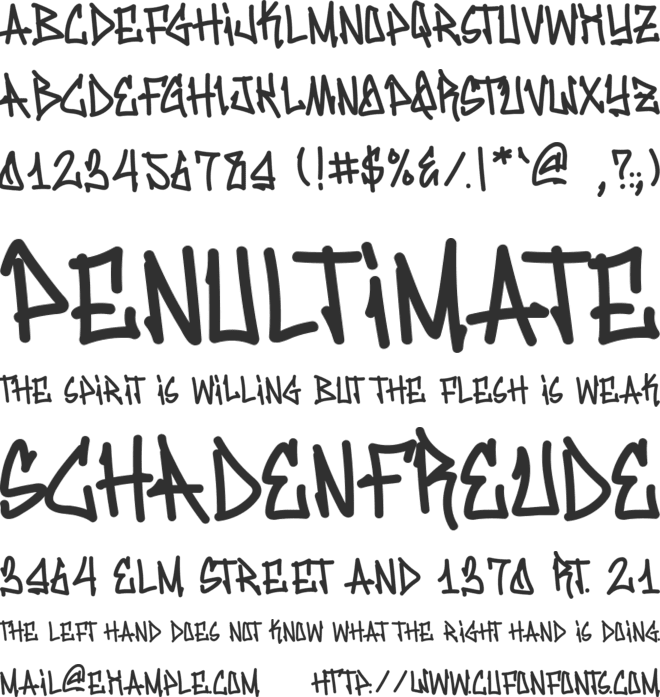 Wall Bomber font preview