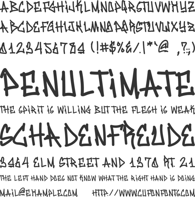 Wall Bomber font preview