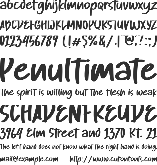 Humble Lettering font preview