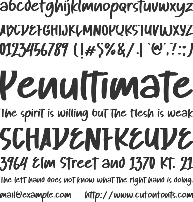 Humble Lettering font preview