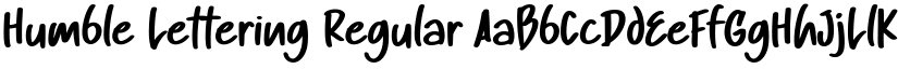 Humble Lettering Regular font