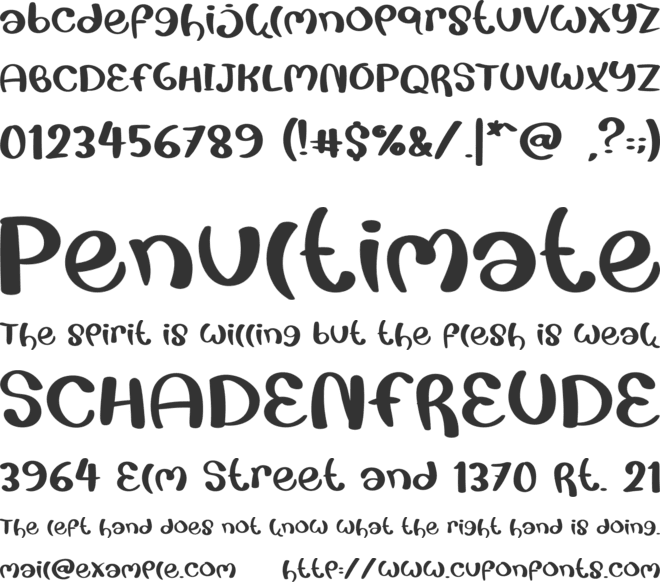Doodles font preview