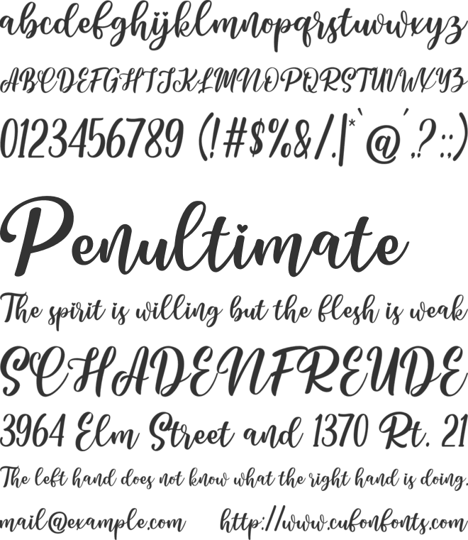 Hynata font preview