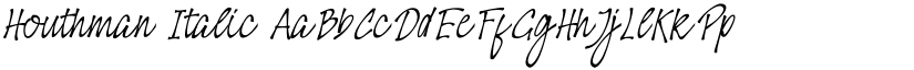 Houthman Italic font
