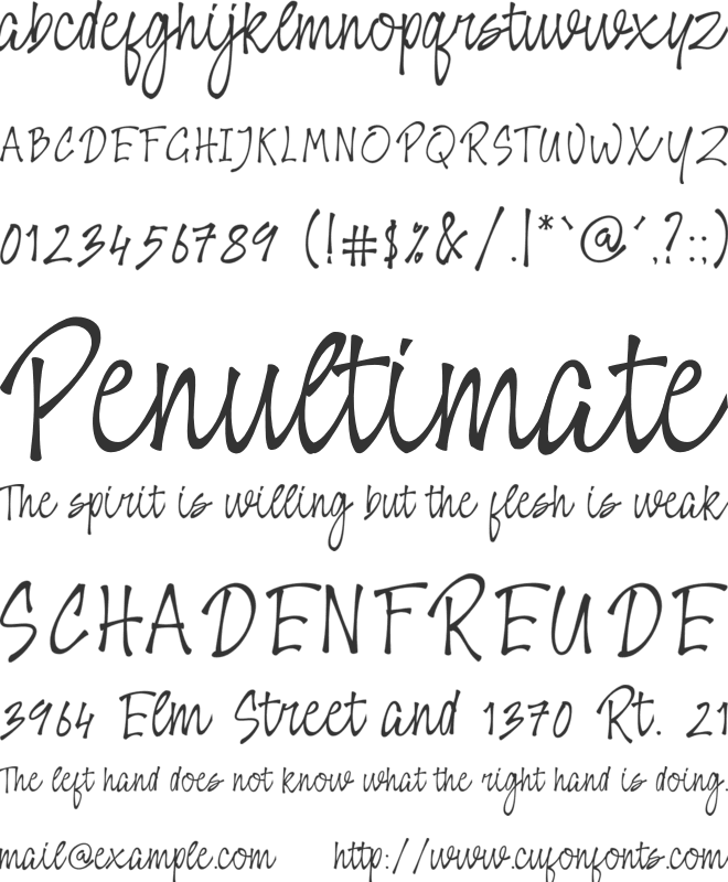 Houthman font preview