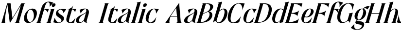 Mofista Italic font