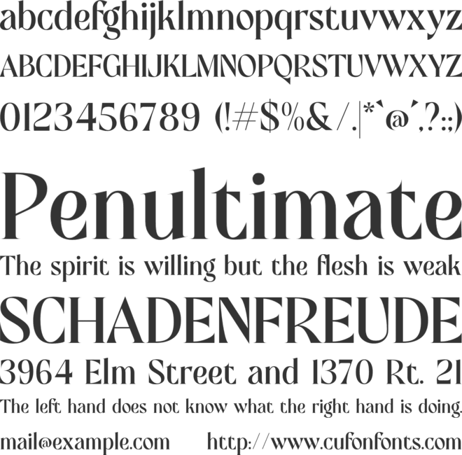 Mofista font preview