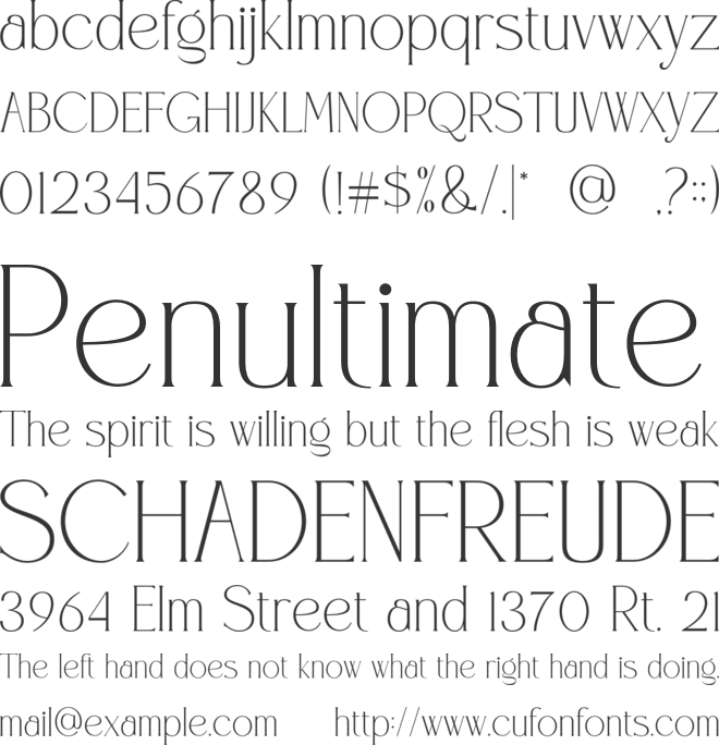 Blosvet font preview