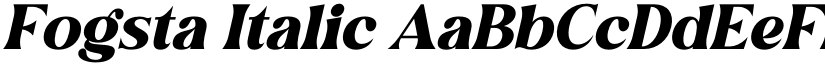 Fogsta Italic font