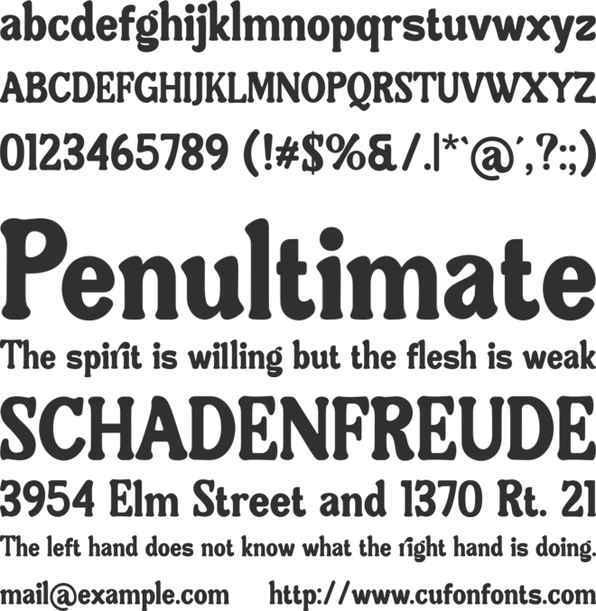 Nugia Vintage font preview
