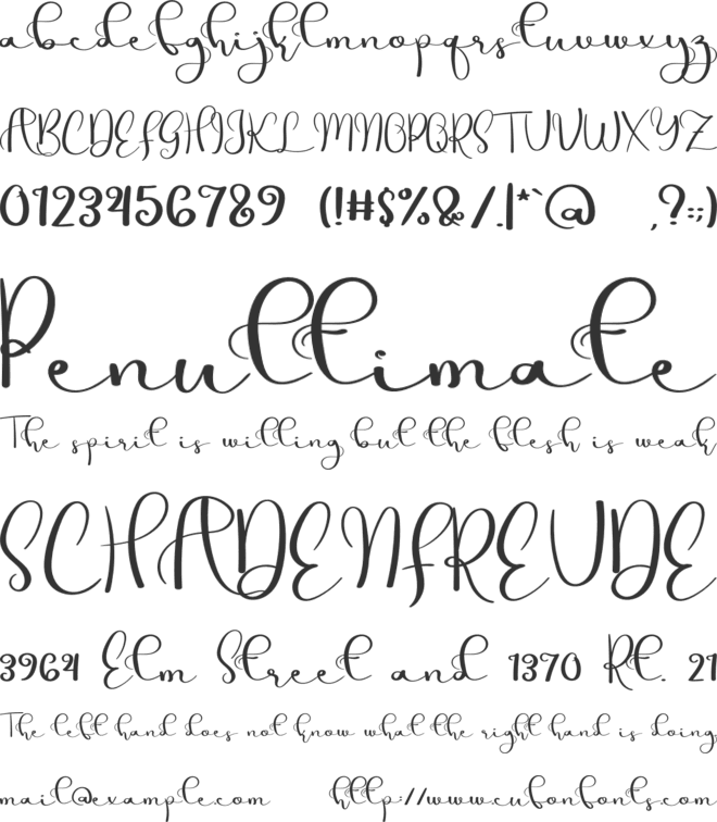 Simple Fits font preview