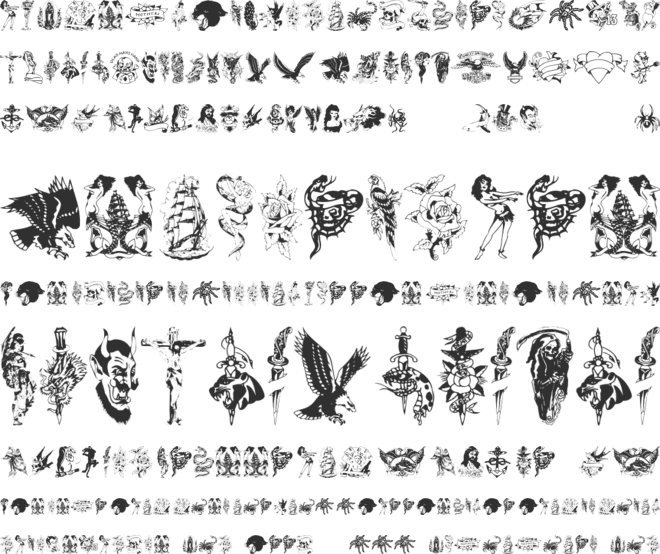 Tattoo Parlour font preview