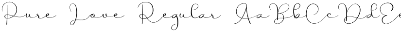 Pure Love Regular font