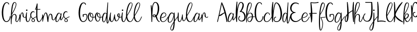 Christmas Goodwill Regular font