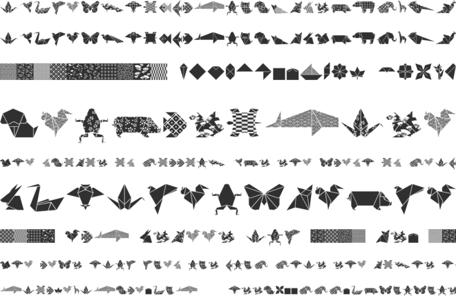 Origami Bats font preview