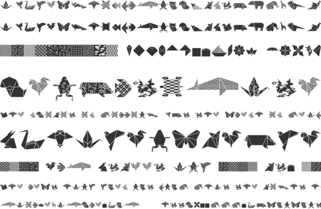 Origami Bats font preview