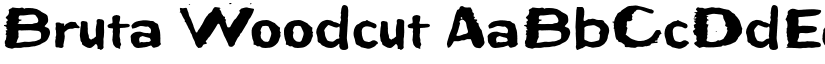 Bruta Woodcut font