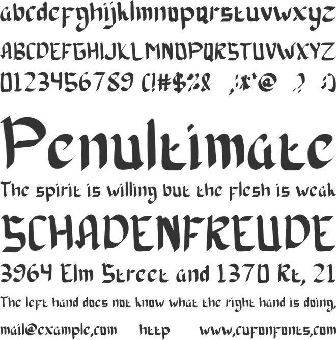 Jamaica font preview