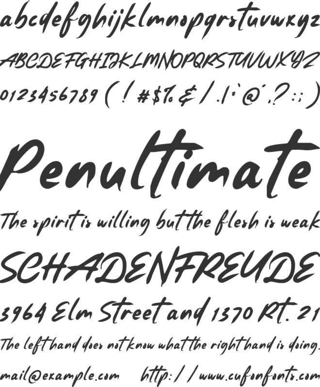 Deguland font preview