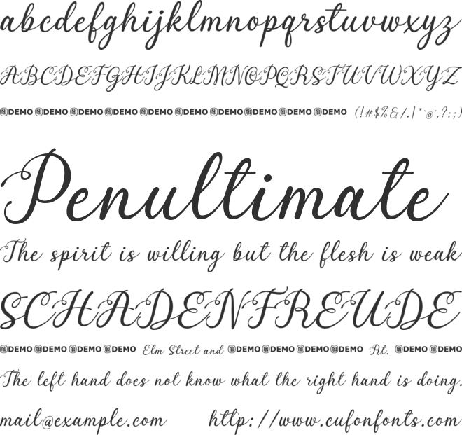 Adulatory font preview