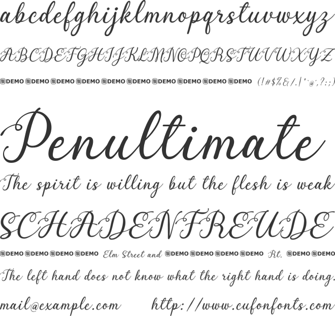 Adulatory font preview