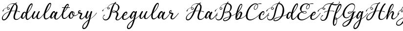 Adulatory Regular font