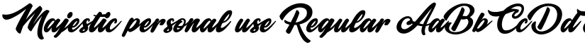 Majestic personal use Regular font