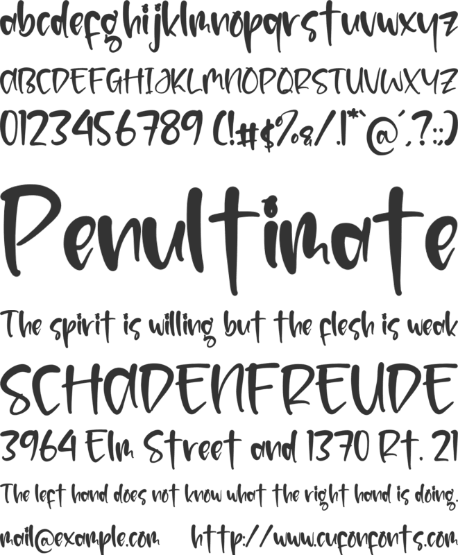 Caitozar font preview