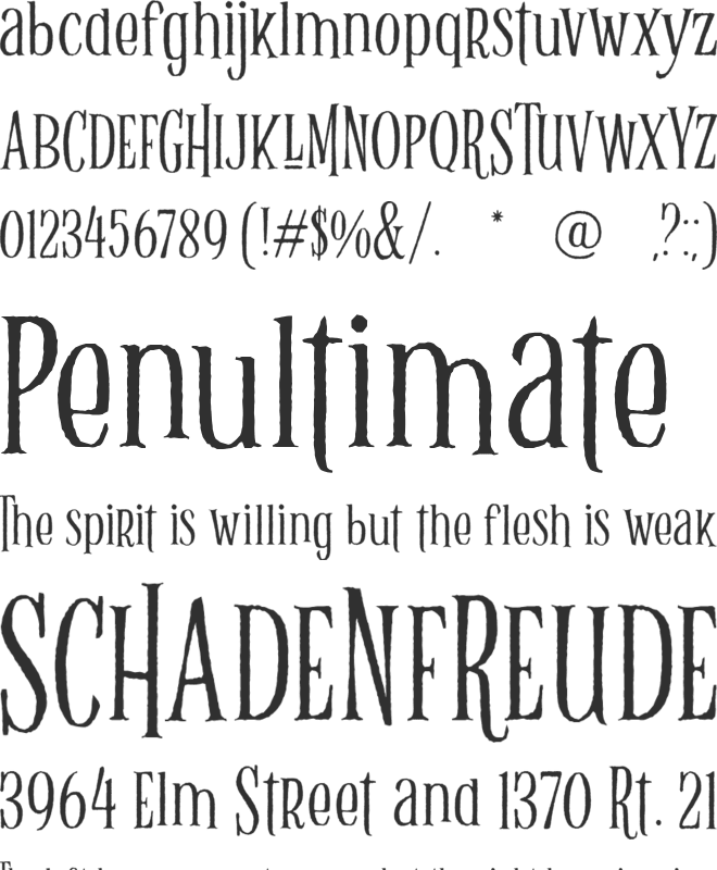 Hellghost Rough font preview