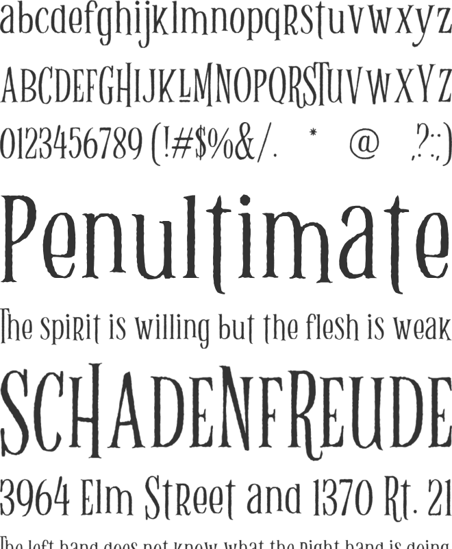 Hellghost Rough font preview