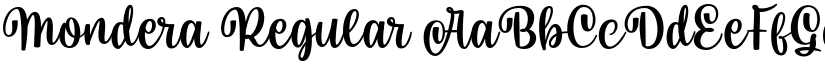 Mondera Regular font