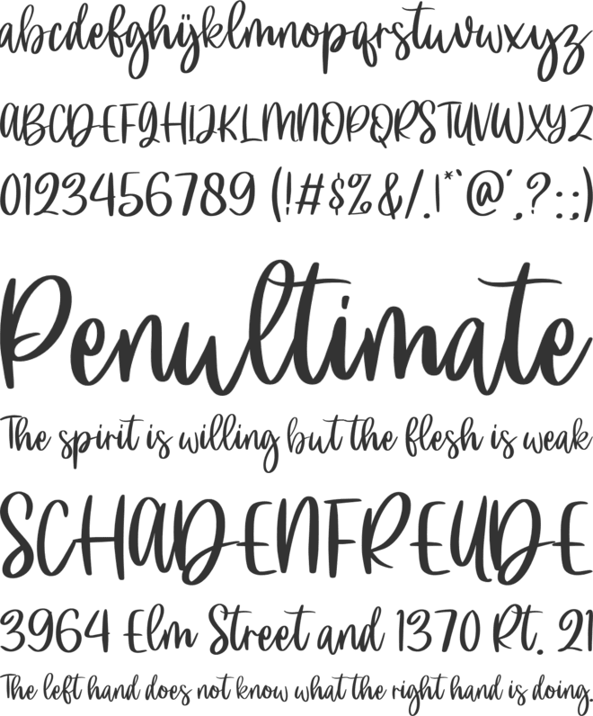 Silvermades font preview