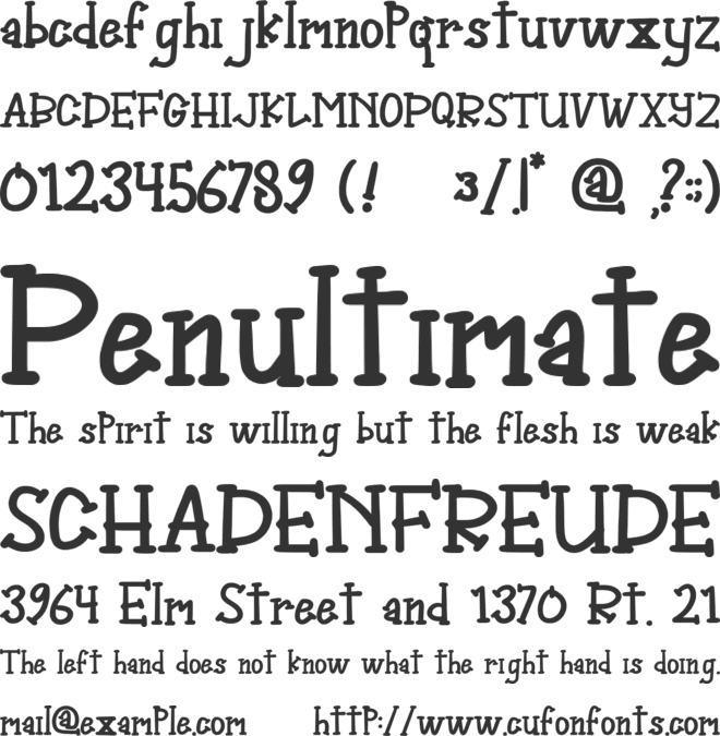 Despacito Bufallo font preview