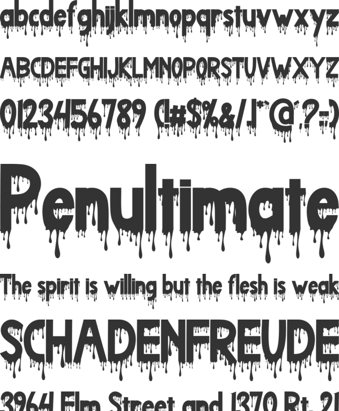 Bloody Terror font preview