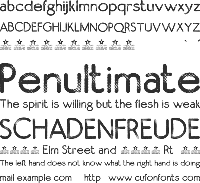 LOST AGES PERSONAL USE font preview